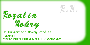 rozalia mokry business card